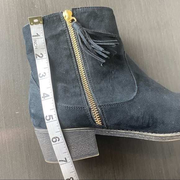 DIBA Side Zipper Tassel Black Bootie Boot - Picture 11 of 12